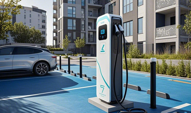 Underground Parking Lot Car Charging Station