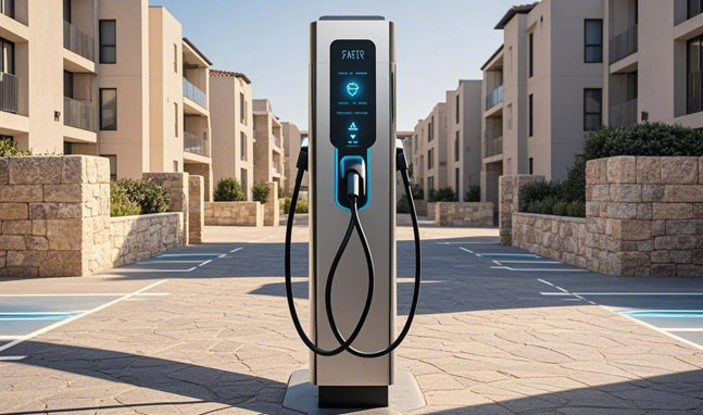 Underground Parking Lot Car Charging Station
